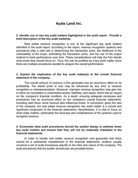 audit report of ayala lands.